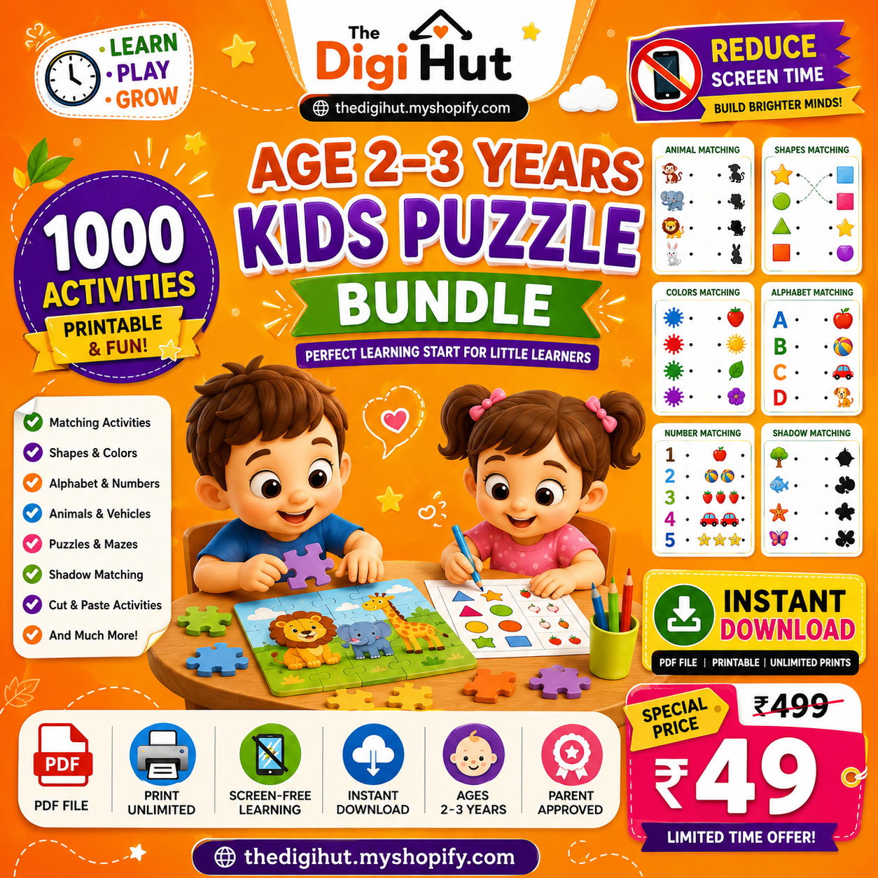 KIDS ACTIVITIES BUNDLE (2-3 YEARS)
